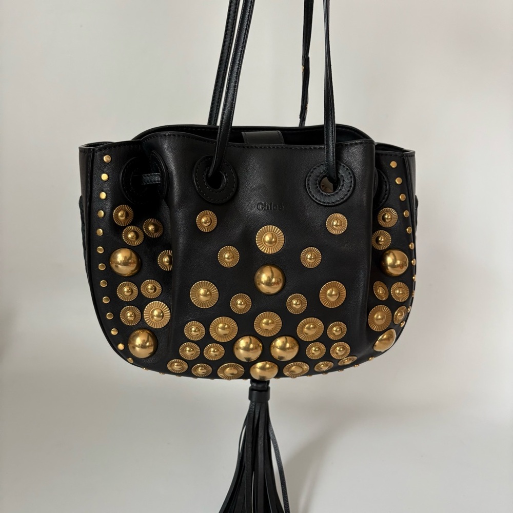 Chloe Studded Inez Bag Black